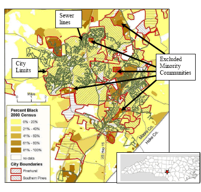 Southern Moore County map